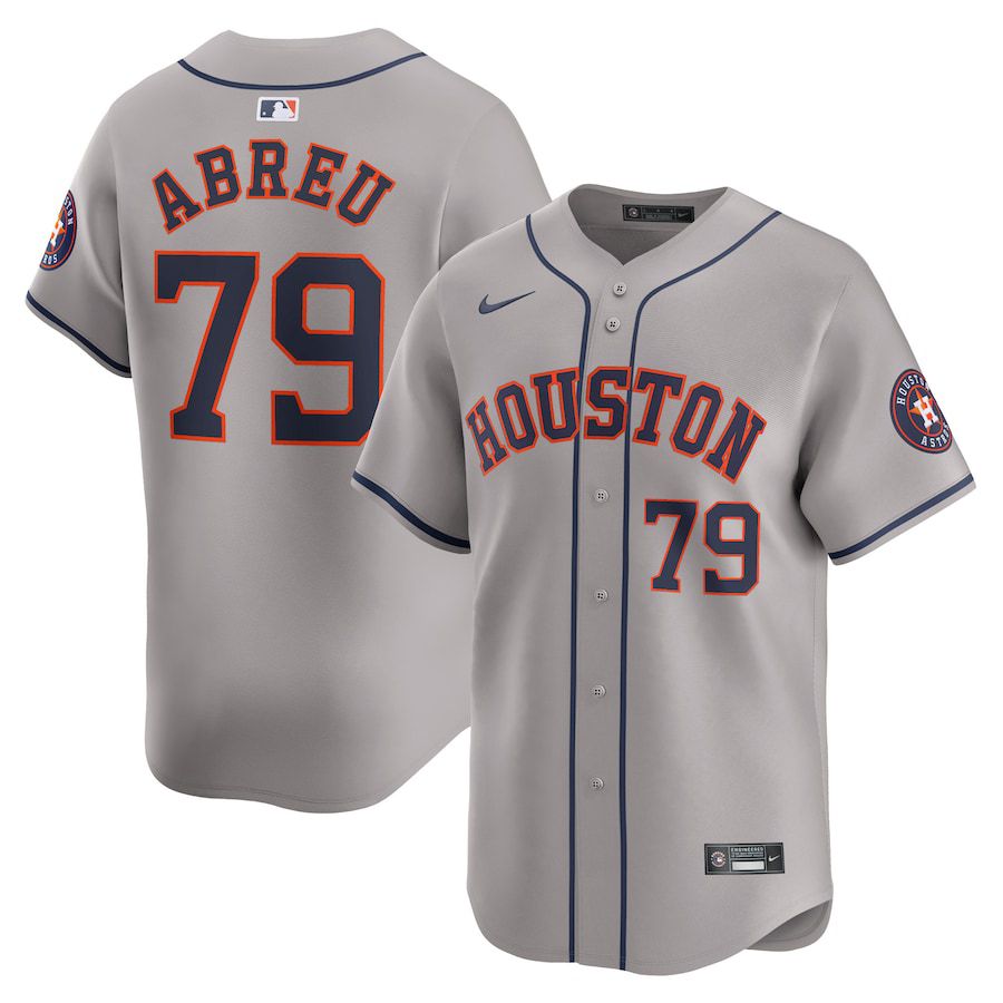 Men Houston Astros #79 Jose Abreu Nike Gray Away Limited Player MLB Jersey->houston astros->MLB Jersey